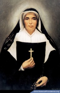 The official portrait of Saint Mother Theodore Guerin (Saint Theodora).