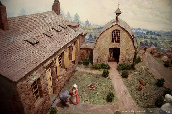 diorama of the humble convent in Ruillé