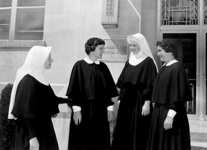 Women in initial formation in the 1960s also in front of Owens Hall