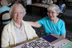 Sister Conrad Monrad, left, with Sister Margaret Quinlan in 2012.