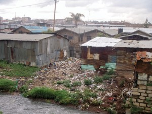 Sister Deborah visits one of the largest slums in the Nairobi, with a population of more than 100,000. An AIDS/HIV relief program funded by CRS serves the area.