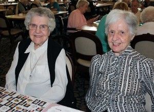Sister Frances Joan Baker with her friend Sister Kathryn Koressel in 2012.