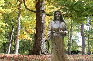 MTG walking in woods