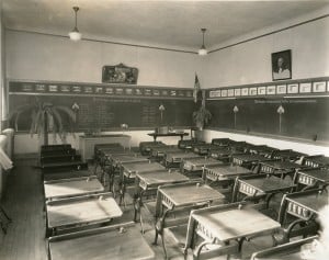 Room 201 at St. Joseph School before the fire.
