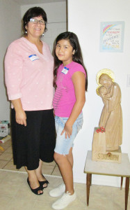 Gloria and Monica, age 9, of Providence in the Desert, attended the July 31 "Hidden women of the lectionary" gathering.