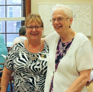 Sister Peggy Nau, right, has spent the year, has companioned Providence Associate Jane Fischer, left, over the past year. Jane will make her commitment as a Providence Associate on Nov. 8.
