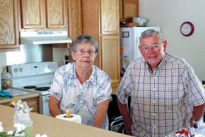 Mary and Don Brown in their home, above, a part of Providence Housing Corporation in West Terre Haute.