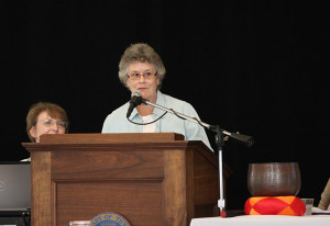 Providence Associate Connie Schnapf shares the story of her journey as a Providence Associate at the Sisters of Providence annual meeting at Saint Mary-of-the-Woods in July.