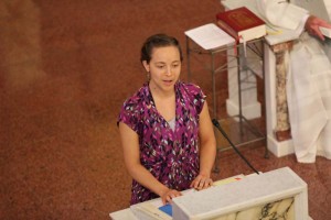 Me singing at the closing mass of our Annual Meeting this summer.