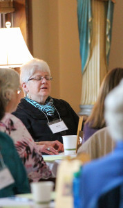 Providence Associate Diann Neu reflects during the retreat.