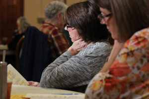 Candidate Sherrie Mansfield during a reflective moment.