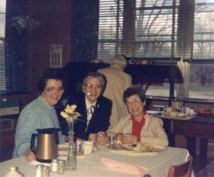(From left) Sister Ann Casper with Sister Michael Ellen Green and Sister Adele Beacham during Easter Sunday in June 1988.