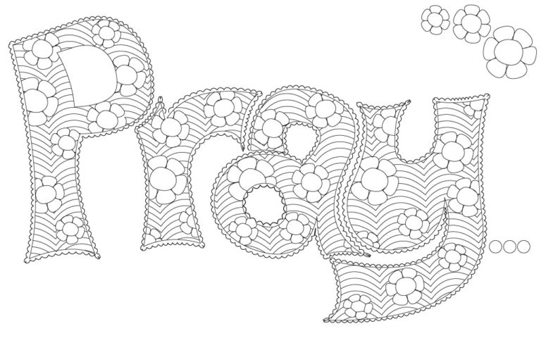 pray colorpage