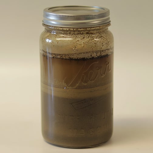 Mason jar soil test