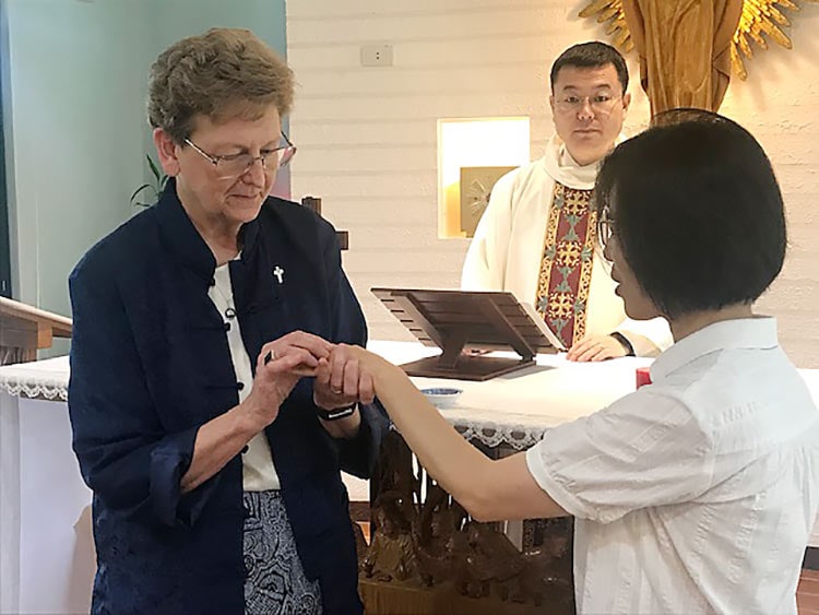 Scenes from one of our Asian Sisters professing perpetual vows