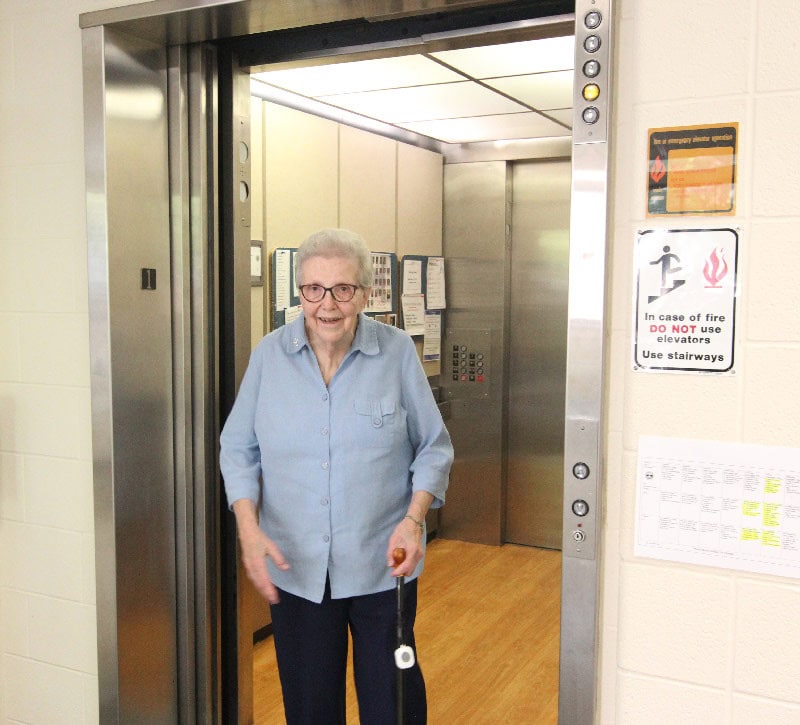Sister Ann Casper shares about our elevator needs