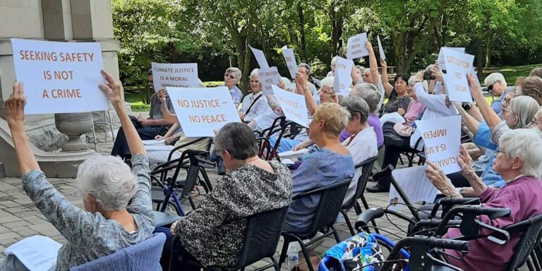Sisters and others gathered in solidarity
