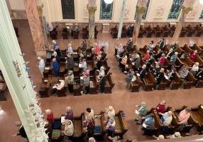 Sisters and Providence Associates gathered in the church for Foundation Day Mass