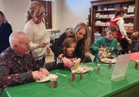 Families enjoying the Cookie Decorating room
