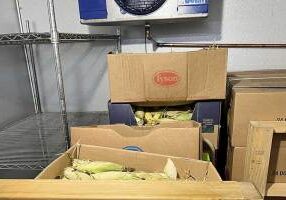 A look inside the new cooler at Providence Food Pantry.