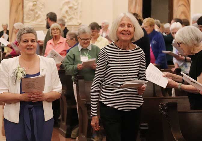 Sister Regina Gallo (left) and Sister Becky Keller.