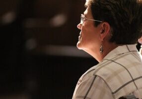 Providence Associate Lorrie Scheidler at prayer.