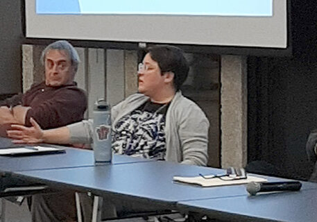 Sister Emily TeKolste (center) at the panel discussion.