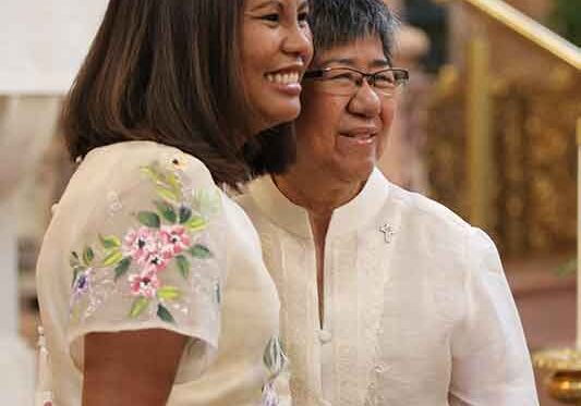 Sister Jessica Vitente (left) with Sister Evelyn Ovalles.