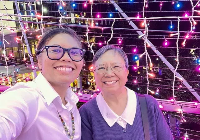 Sister Jessica Vitente (left) with Sister Rose Chiu.
