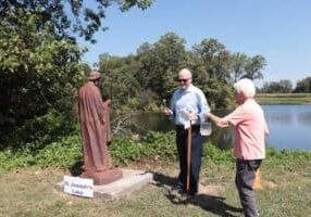 St. Joseph's lake blessing with Father Terry Johnson.