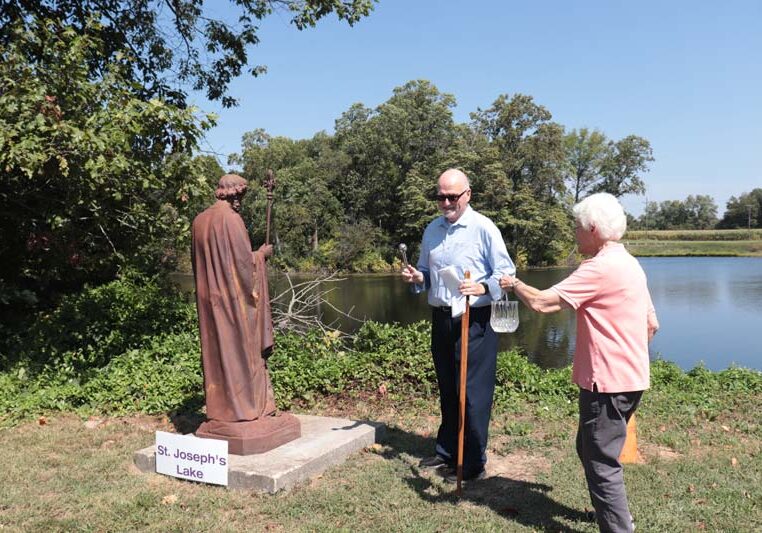 St. Joseph's lake blessing with Father Terry Johnson.